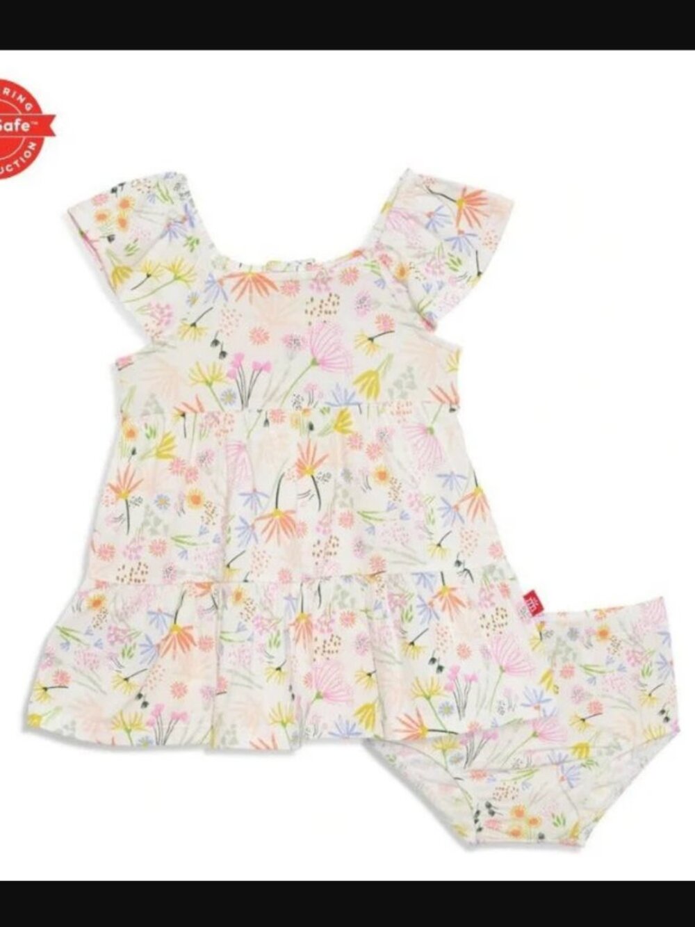 (NWOT) Magnetic Me Poet's Meadow Modal Magnetic Dress & Diaper Cover Set 12-18M